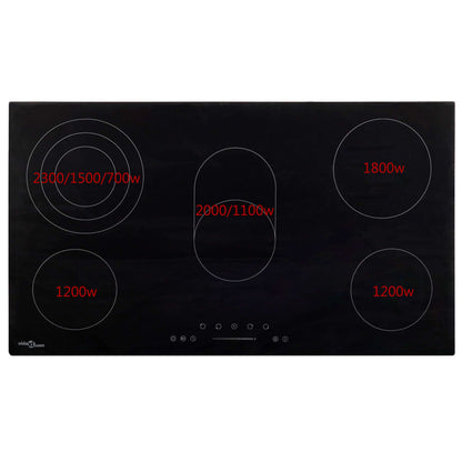 vidaXL Ceramic Hob with 5 Burners Touch Control 77 cm 8500 W 4