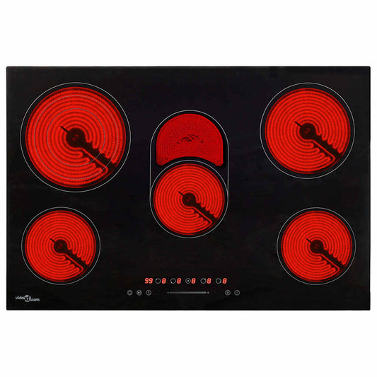 vidaXL Ceramic Hob with 5 Burners Touch Control 90 cm 8500 W 2