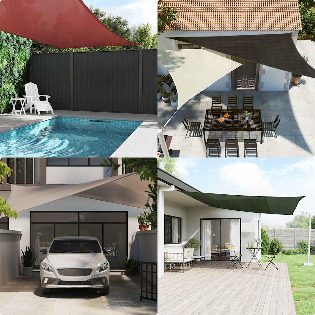 Sunshade Sail 160 g/m² 7x7 m HDPE Beige