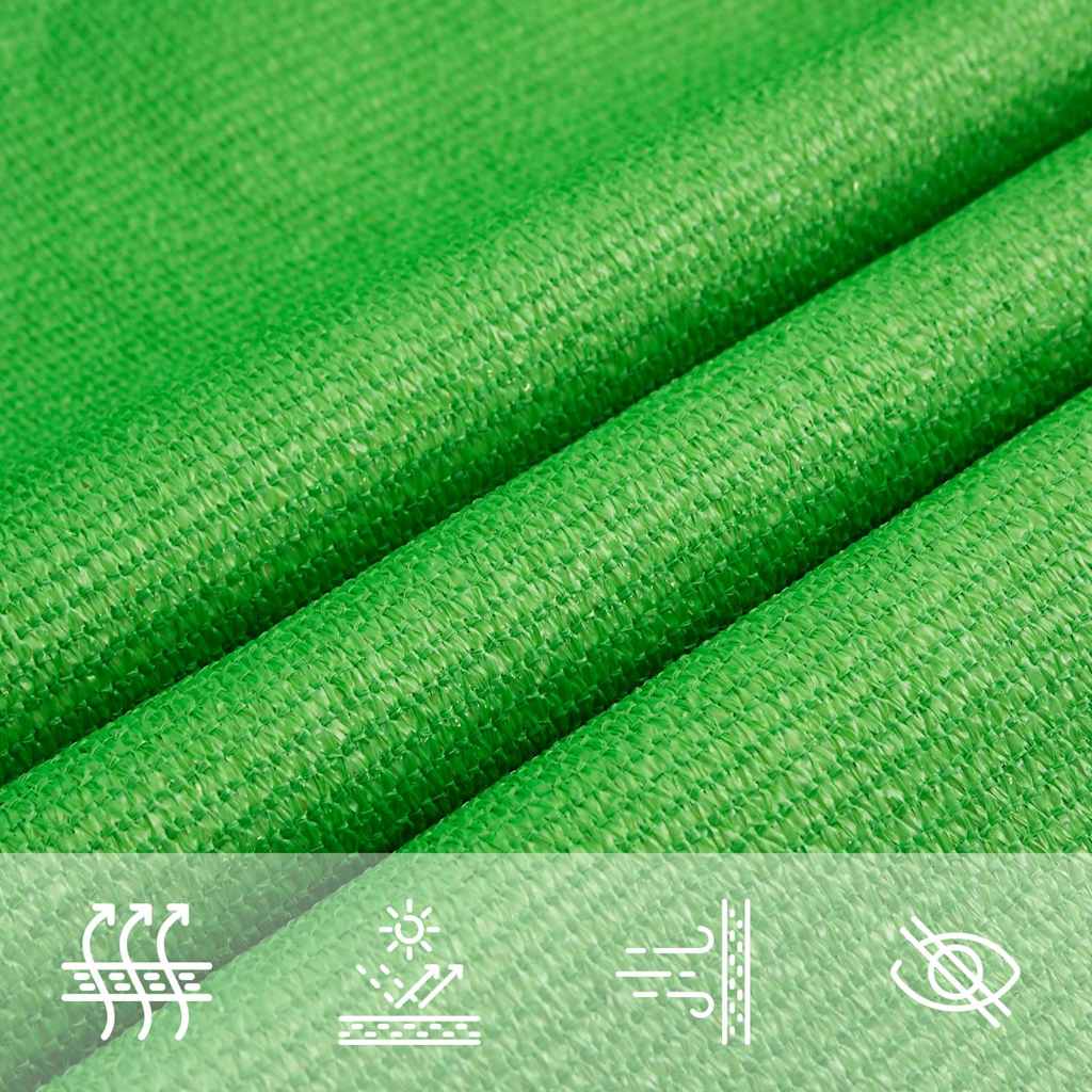 Sunshade Sail 160 g/m² 5x7x7 m HDPE Light green