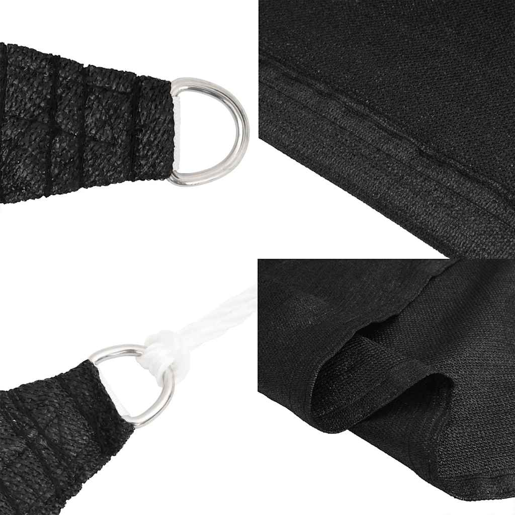 Sunshade Sail 160 g/m² 6x6 m HDPE Black