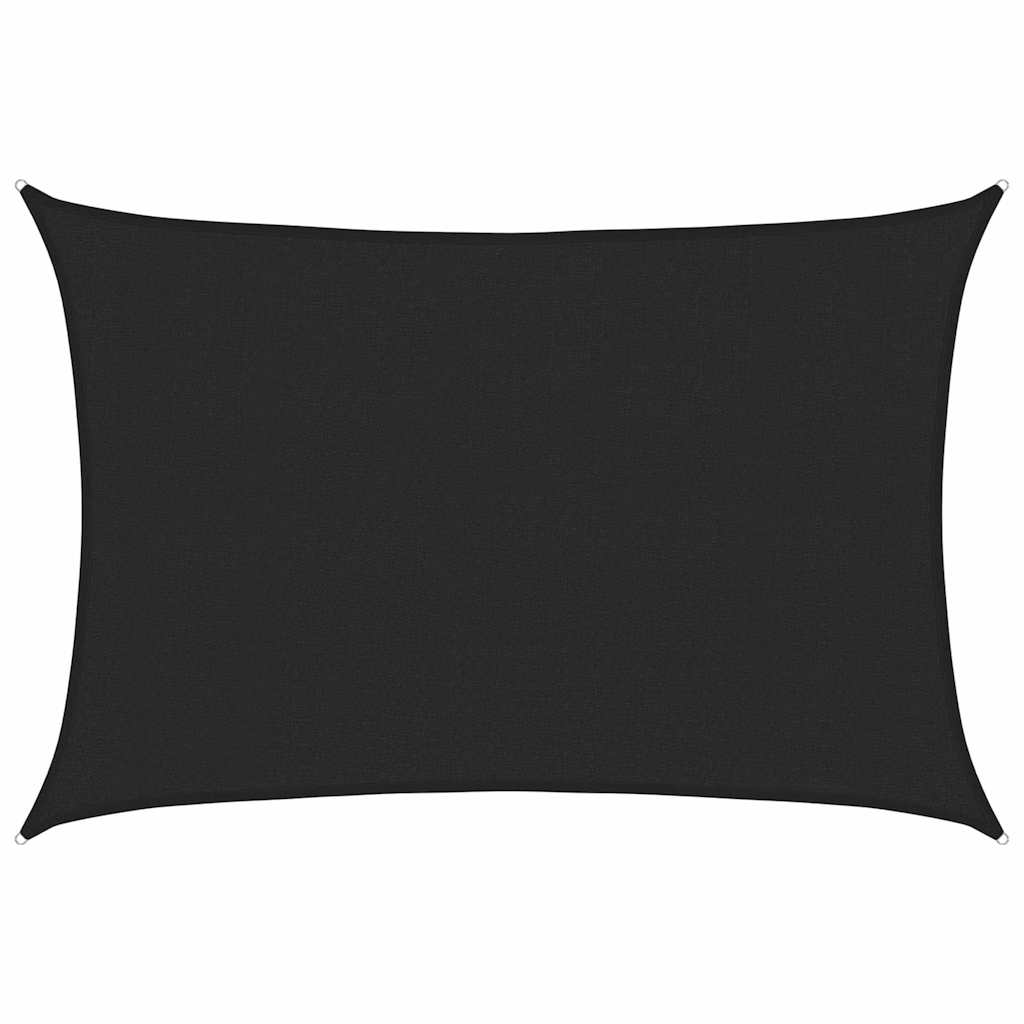 Sunshade Sail 160 g/m² 3x5 m HDPE Black