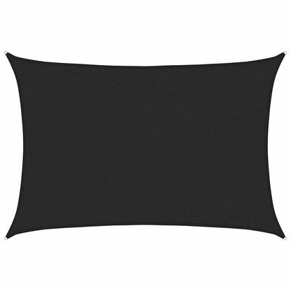 Sunshade Sail 160 g/m² 3x5 m HDPE Black
