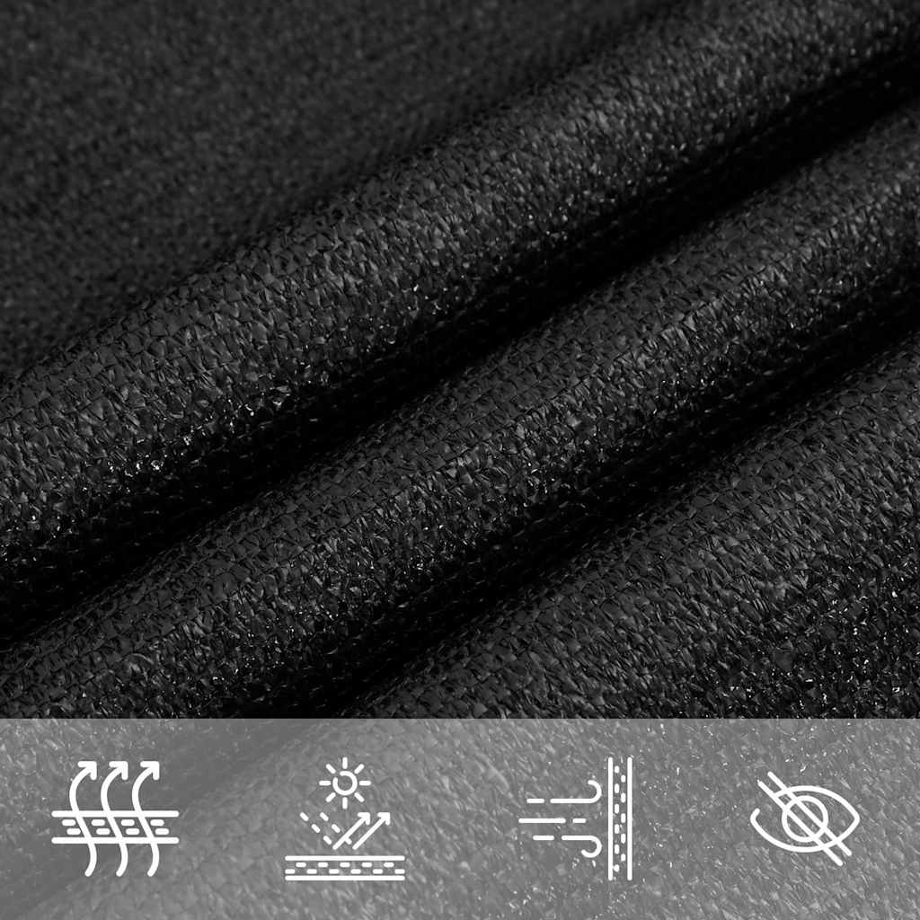 Sunshade Sail 160 g/m² 5x6x6 m HDPE Black