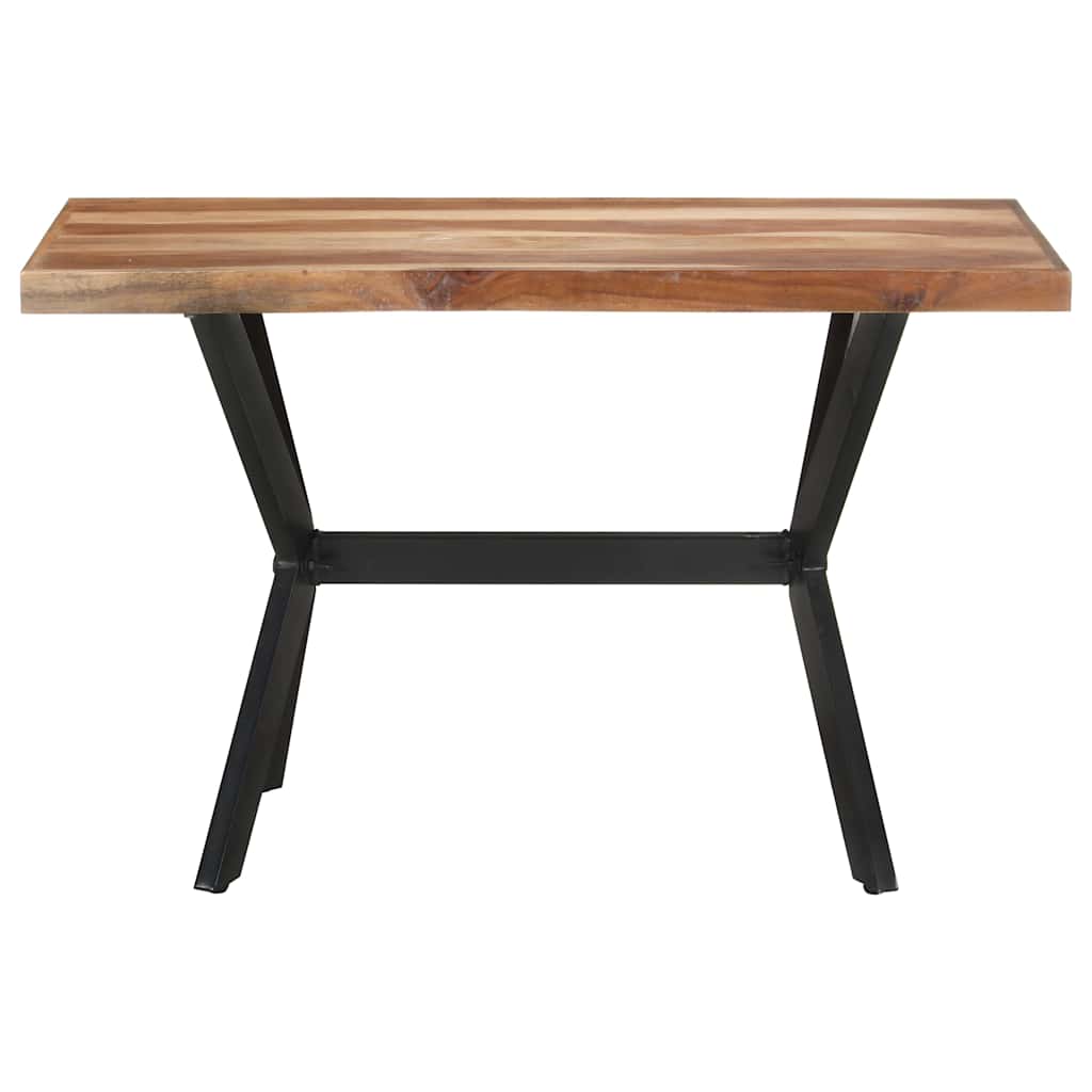321545 vidaXL Dining Table 120x60x75 cm Solid Wood with Honey Finish 2