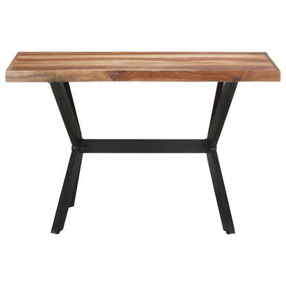 321545 vidaXL Dining Table 120x60x75 cm Solid Wood with Honey Finish 2