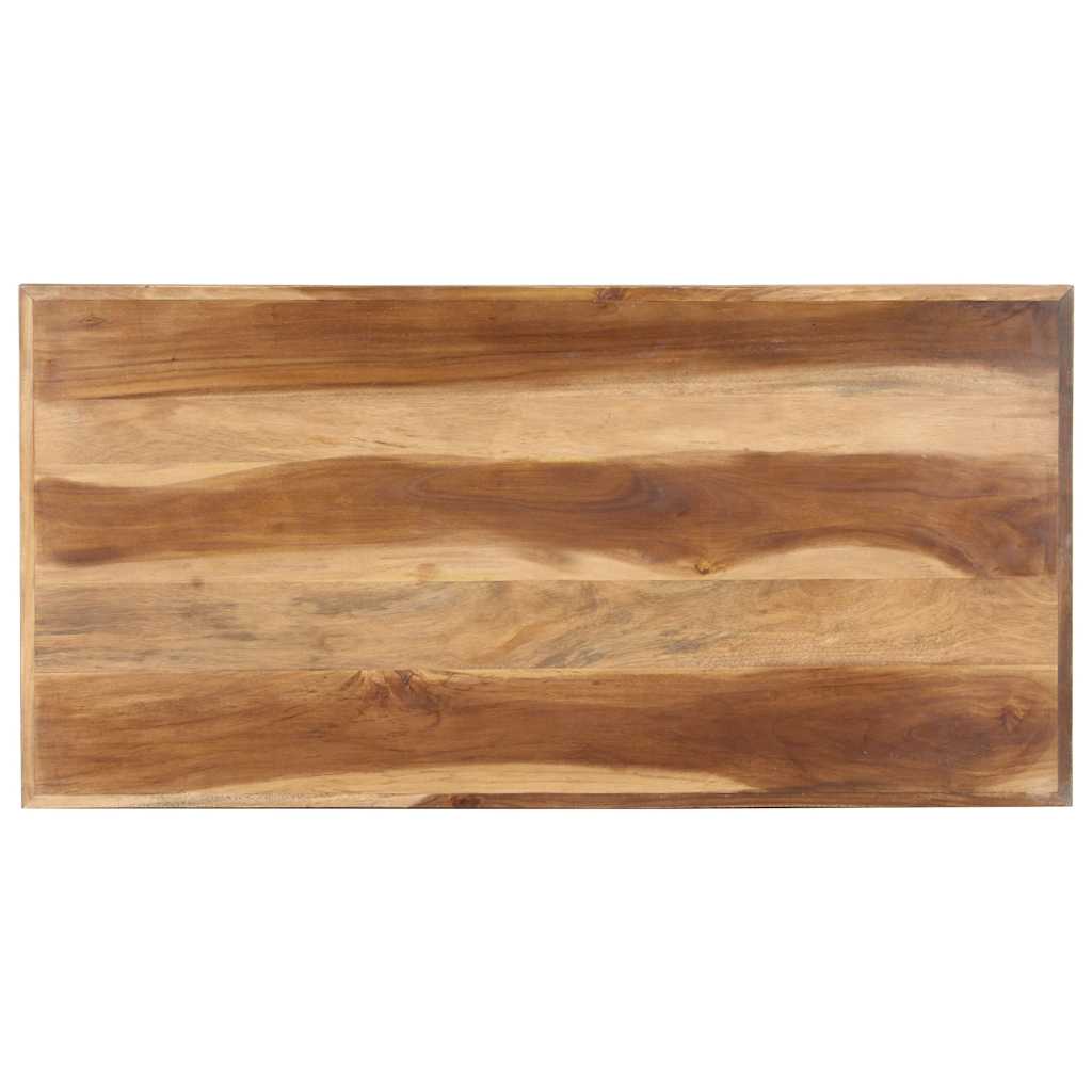 321545 vidaXL Dining Table 120x60x75 cm Solid Wood with Honey Finish 4