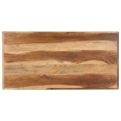 321545 vidaXL Dining Table 120x60x75 cm Solid Wood with Honey Finish 4