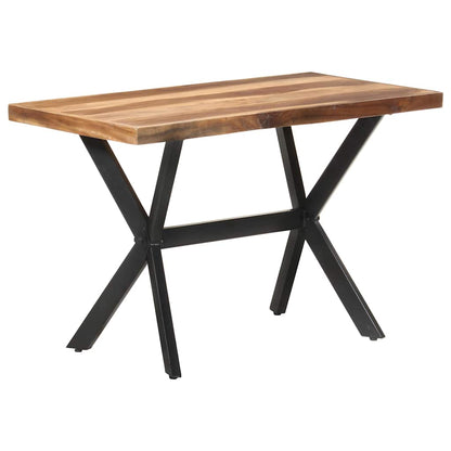 321545 vidaXL Dining Table 120x60x75 cm Solid Wood with Honey Finish 5
