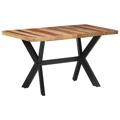 vidaXL Dining Table 140x70x75 cm Solid Wood with Honey Finish 1