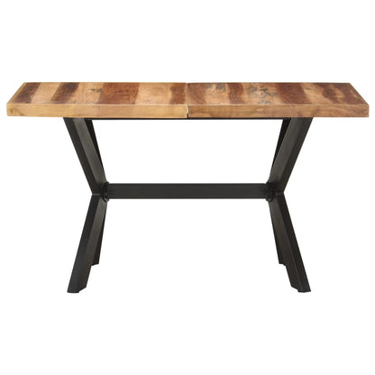 vidaXL Dining Table 140x70x75 cm Solid Wood with Honey Finish 2