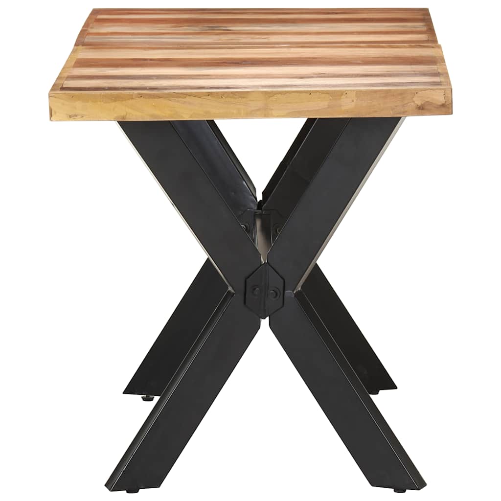 vidaXL Dining Table 140x70x75 cm Solid Wood with Honey Finish 3