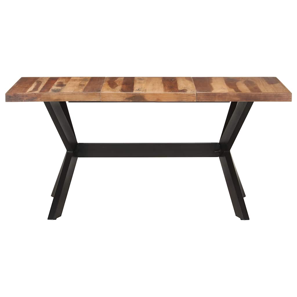 321547 vidaXL Dining Table 160x80x75 cm Solid Wood with Honey Finish 2