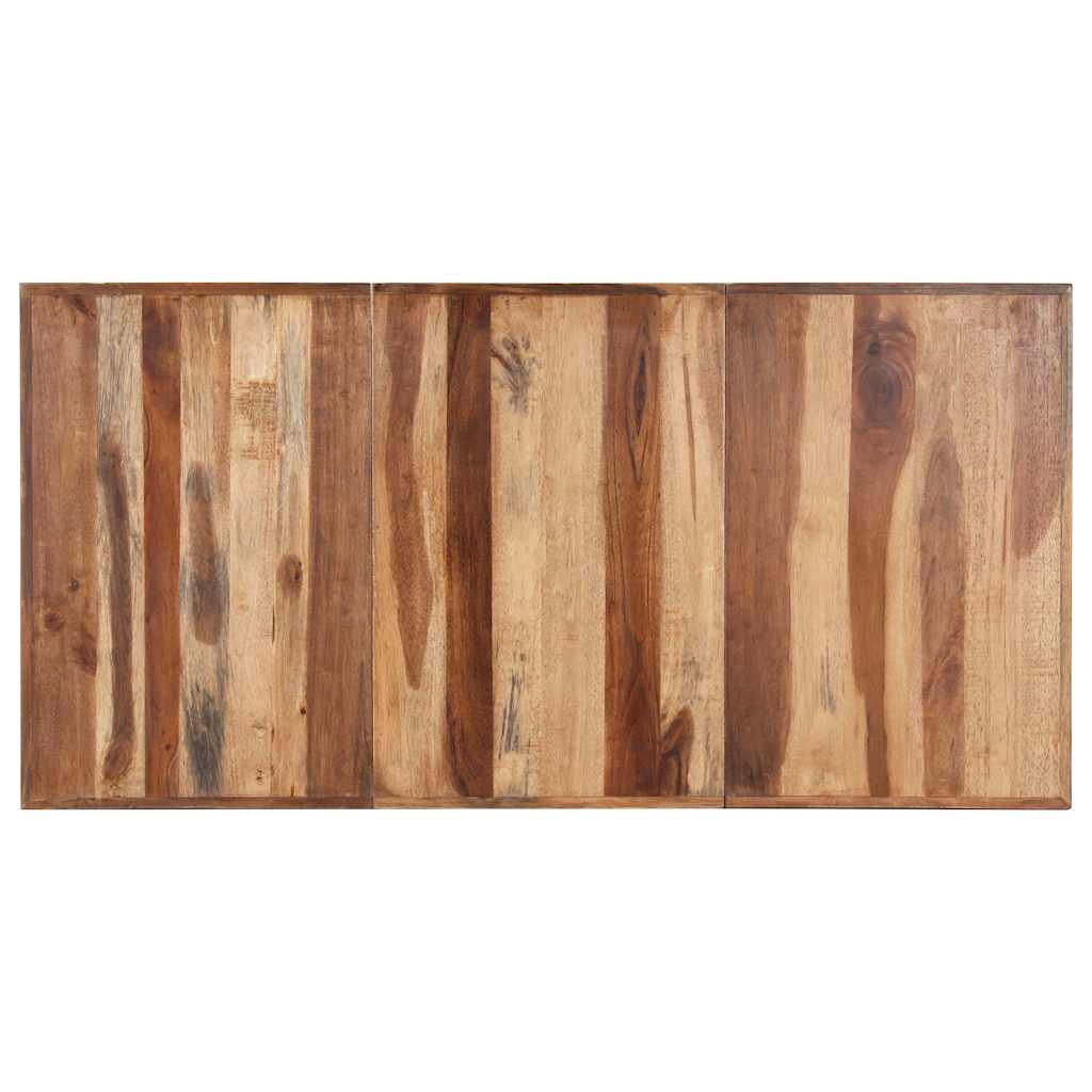 321547 vidaXL Dining Table 160x80x75 cm Solid Wood with Honey Finish 4