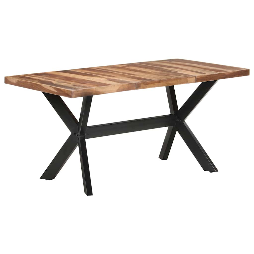 321547 vidaXL Dining Table 160x80x75 cm Solid Wood with Honey Finish 5