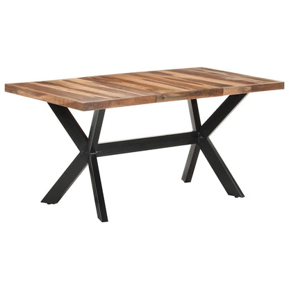 321547 vidaXL Dining Table 160x80x75 cm Solid Wood with Honey Finish 6