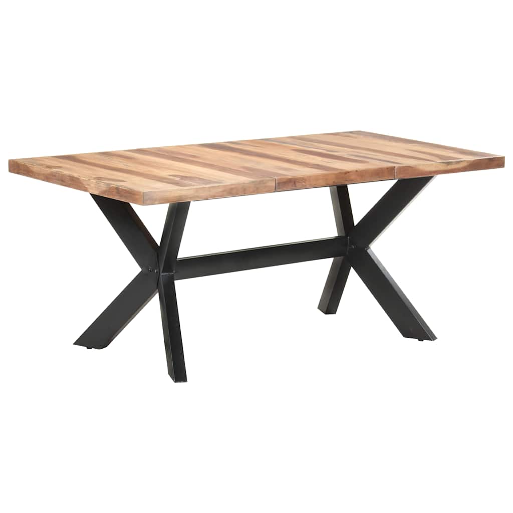 vidaXL Dining Table Solid Wood with Honey Finish