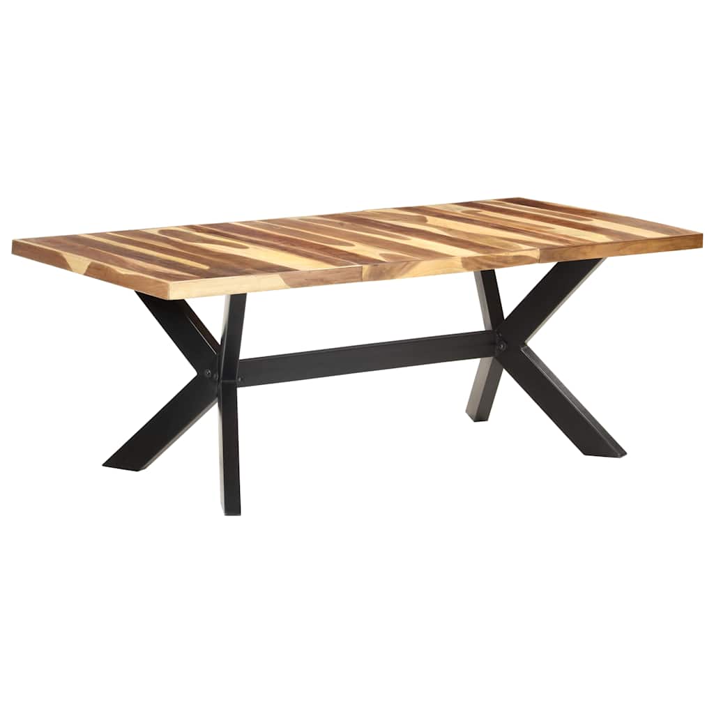 321549 vidaXL Dining Table 200x100x75 cm Solid Wood with Honey Finish 1