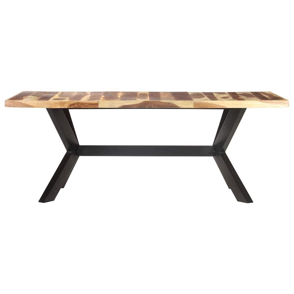 321549 vidaXL Dining Table 200x100x75 cm Solid Wood with Honey Finish 2