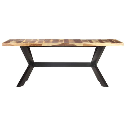 321549 vidaXL Dining Table 200x100x75 cm Solid Wood with Honey Finish 2