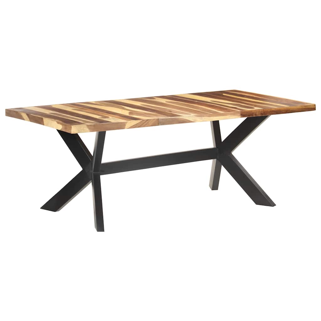 321549 vidaXL Dining Table 200x100x75 cm Solid Wood with Honey Finish 5