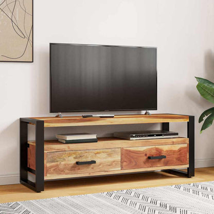 vidaXL Tv Cabinet | Honey Finish | Solid Acacia Wood | Medium | TV Cabinet 2