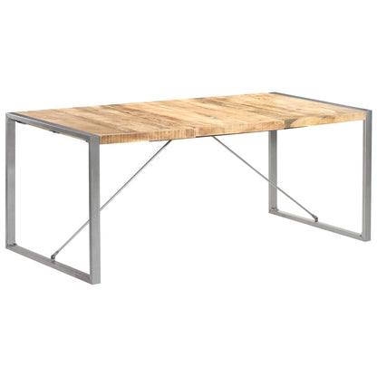 321564 vidaXL Dining Table 180x90x75 cm Solid Rough Mango Wood 1
