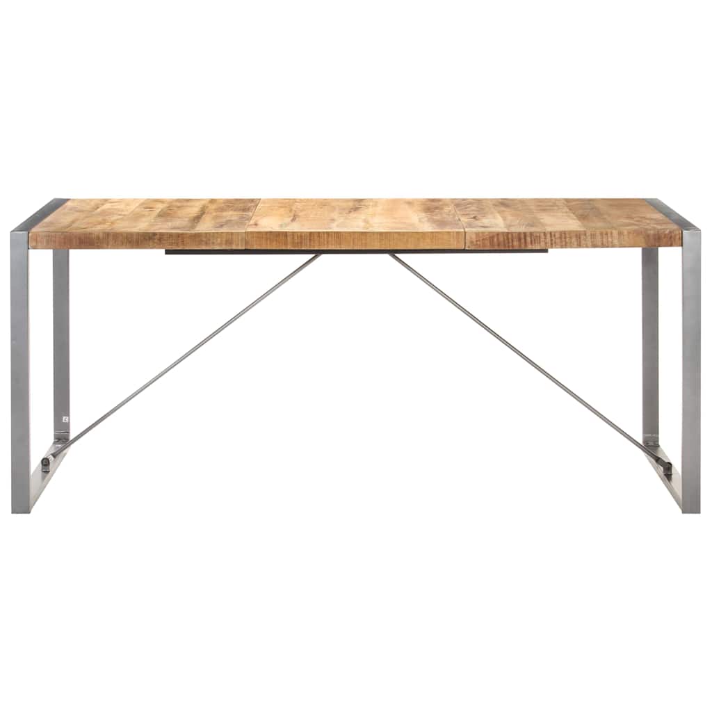 321564 vidaXL Dining Table 180x90x75 cm Solid Rough Mango Wood 2