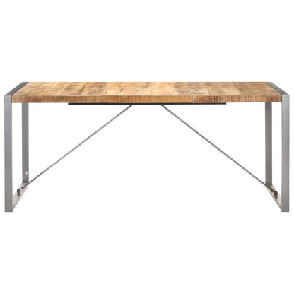 321564 vidaXL Dining Table 180x90x75 cm Solid Rough Mango Wood 2