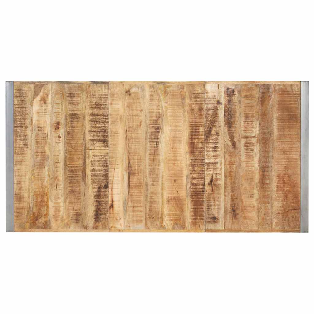 321564 vidaXL Dining Table 180x90x75 cm Solid Rough Mango Wood 4