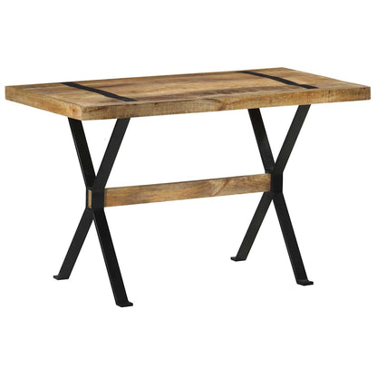 vidaXL Dining Table | Rough Mango Wood | 120 x 60 x 76 cm | Heavy Duty 1