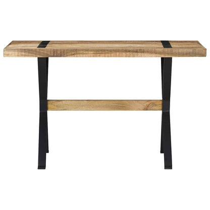 vidaXL Dining Table | Rough Mango Wood | 120 x 60 x 76 cm | Heavy Duty 2