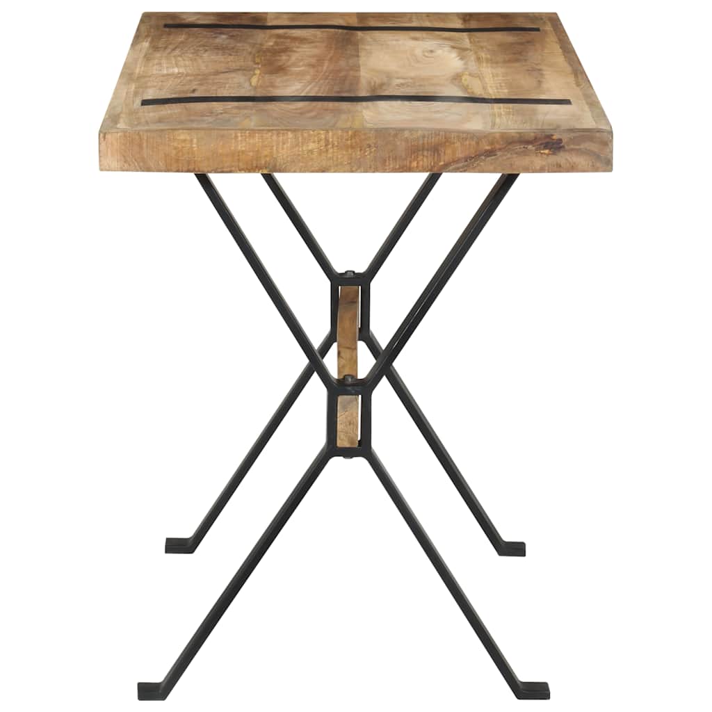 vidaXL Dining Table | Rough Mango Wood | 120 x 60 x 76 cm | Heavy Duty 3