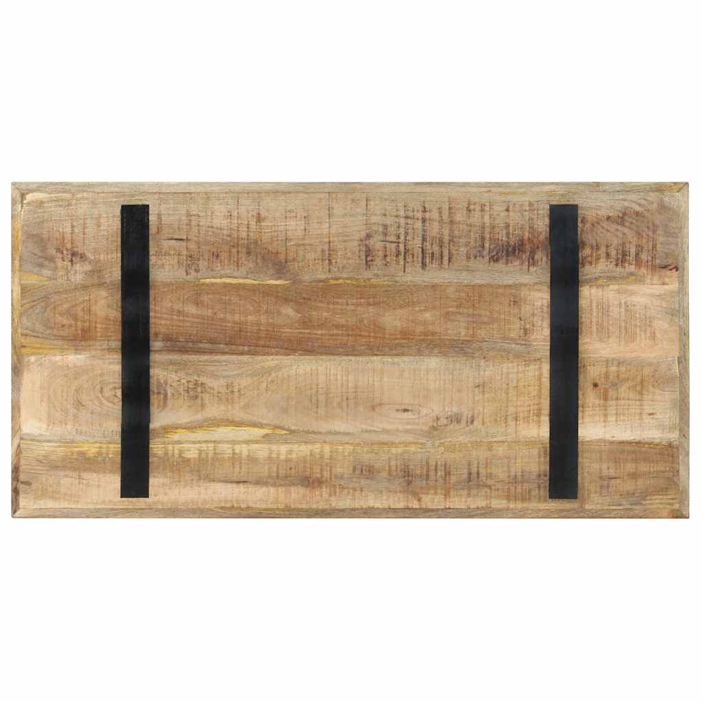 vidaXL Dining Table | Rough Mango Wood | 120 x 60 x 76 cm | Heavy Duty 4