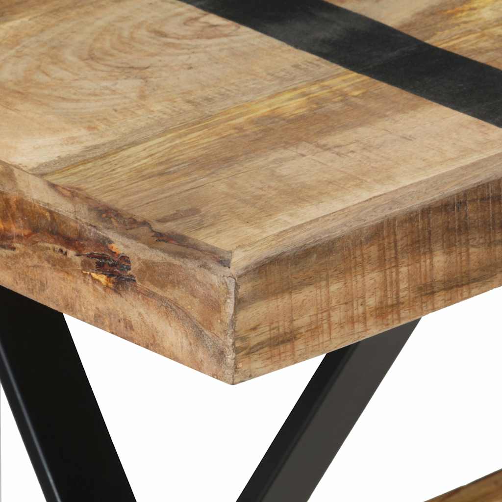 vidaXL Dining Table | Rough Mango Wood | 120 x 60 x 76 cm | Heavy Duty 5