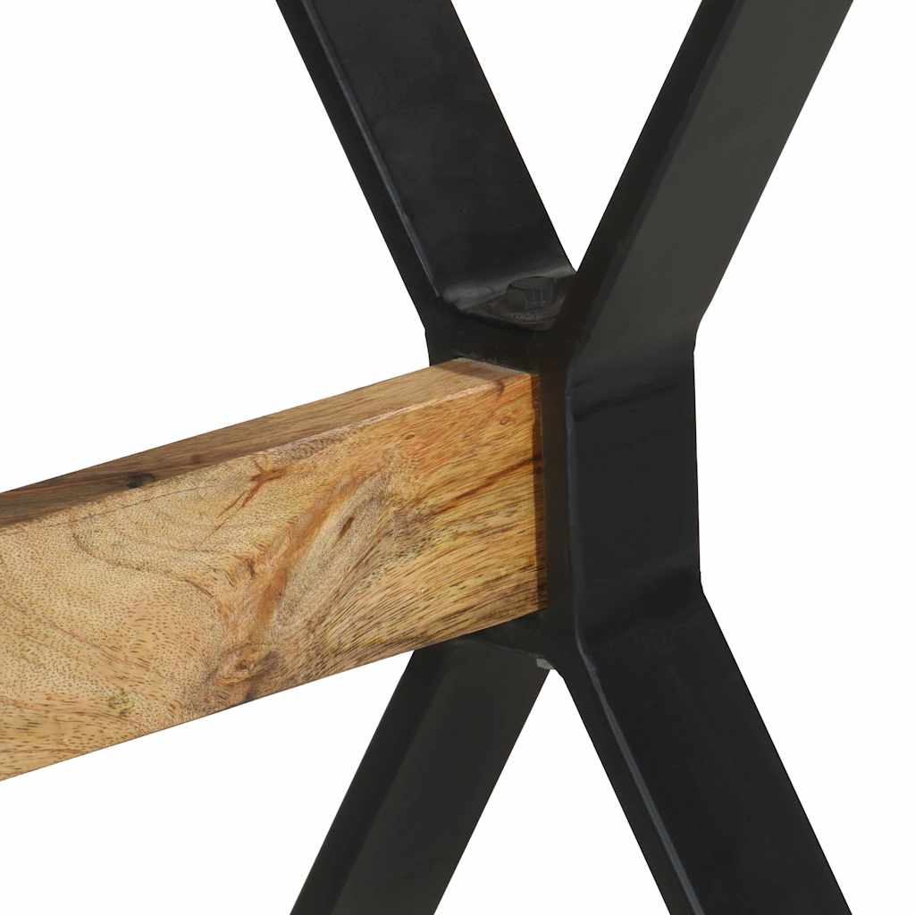 vidaXL Dining Table | Rough Mango Wood | 120 x 60 x 76 cm | Heavy Duty 6