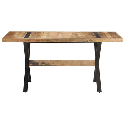 321608 vidaXL Dining Table 160x80x76 cm Rough Mango Wood 2