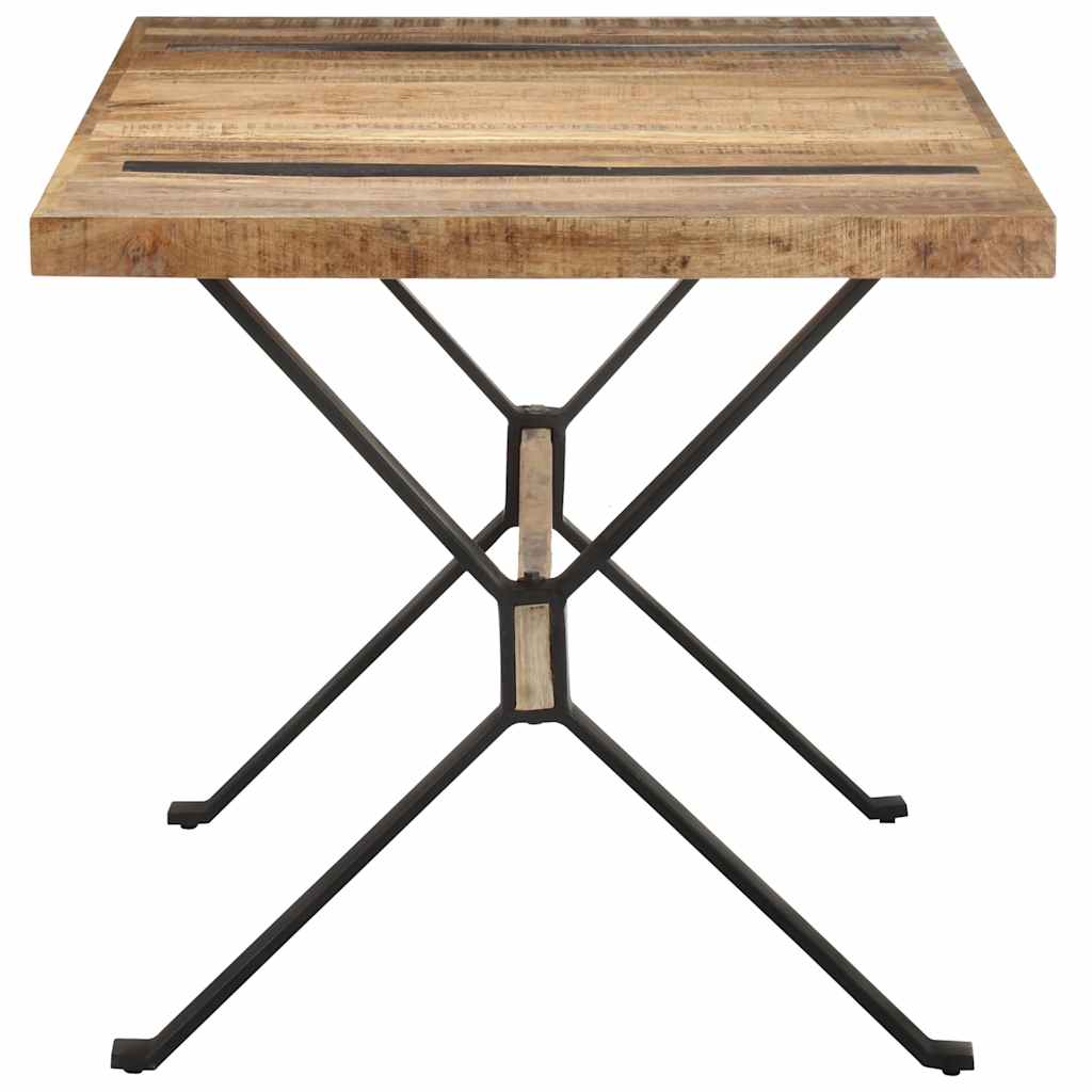 321608 vidaXL Dining Table 160x80x76 cm Rough Mango Wood 3