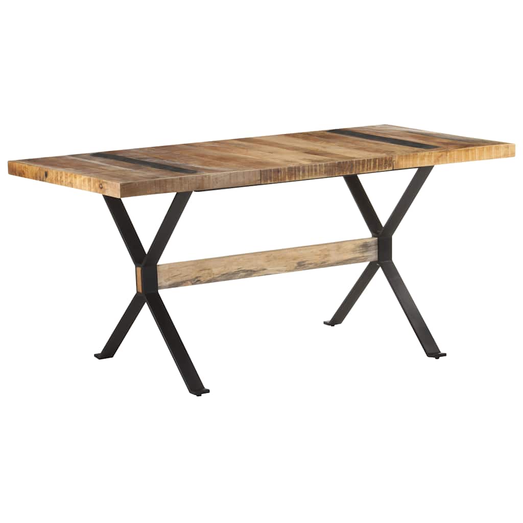321608 vidaXL Dining Table 160x80x76 cm Rough Mango Wood 6