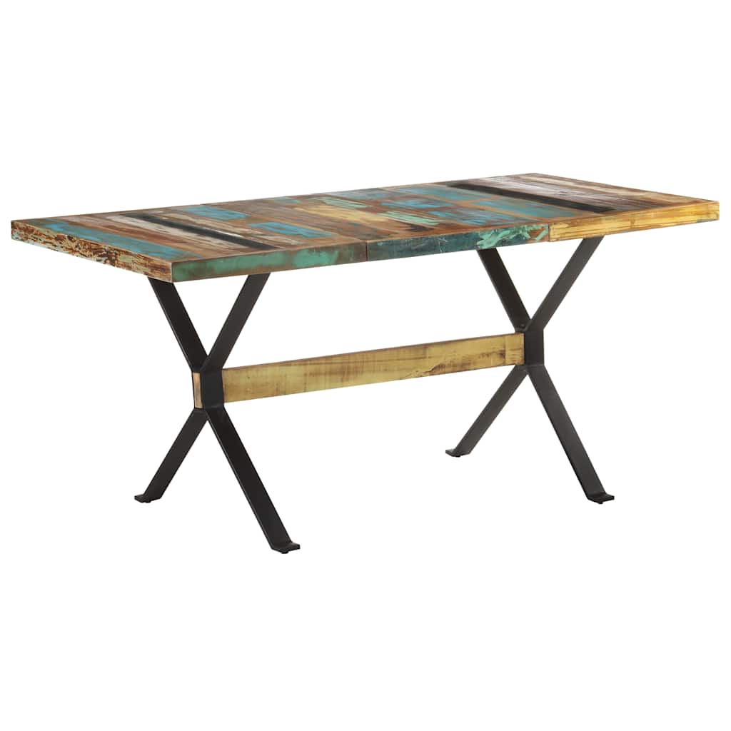 321609 vidaXL Dining Table 160x80x76 cm Solid Reclaimed Wood 6