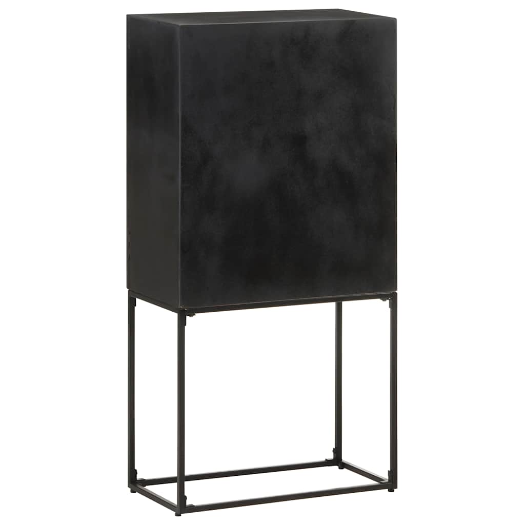 321613 vidaXL Sideboard Black 60x30x120 cm Solid Acacia and Mango Wood 4