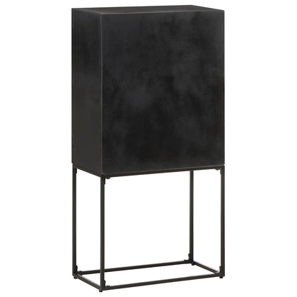 321613 vidaXL Sideboard Black 60x30x120 cm Solid Acacia and Mango Wood 4