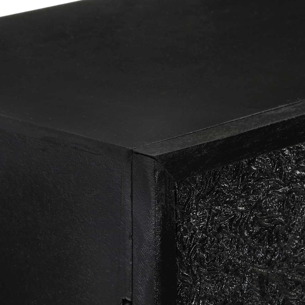 321613 vidaXL Sideboard Black 60x30x120 cm Solid Acacia and Mango Wood 5