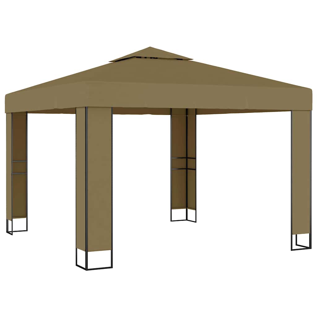 vidaXL Gazebo | Taupe | Polyester with PA coating | 3x3x2.7m | Gazebo | Square 2