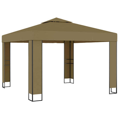 vidaXL Gazebo | Taupe | Polyester with PA coating | 3x3x2.7m | Gazebo | Square 2