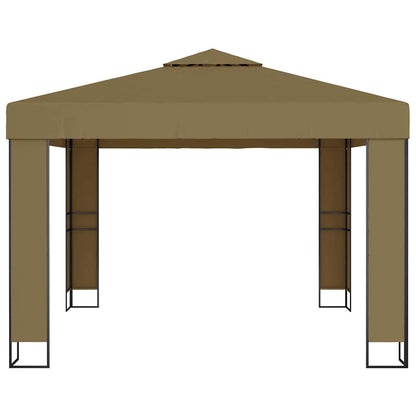 vidaXL Gazebo | Taupe | Polyester with PA coating | 3x3x2.7m | Gazebo | Square 3