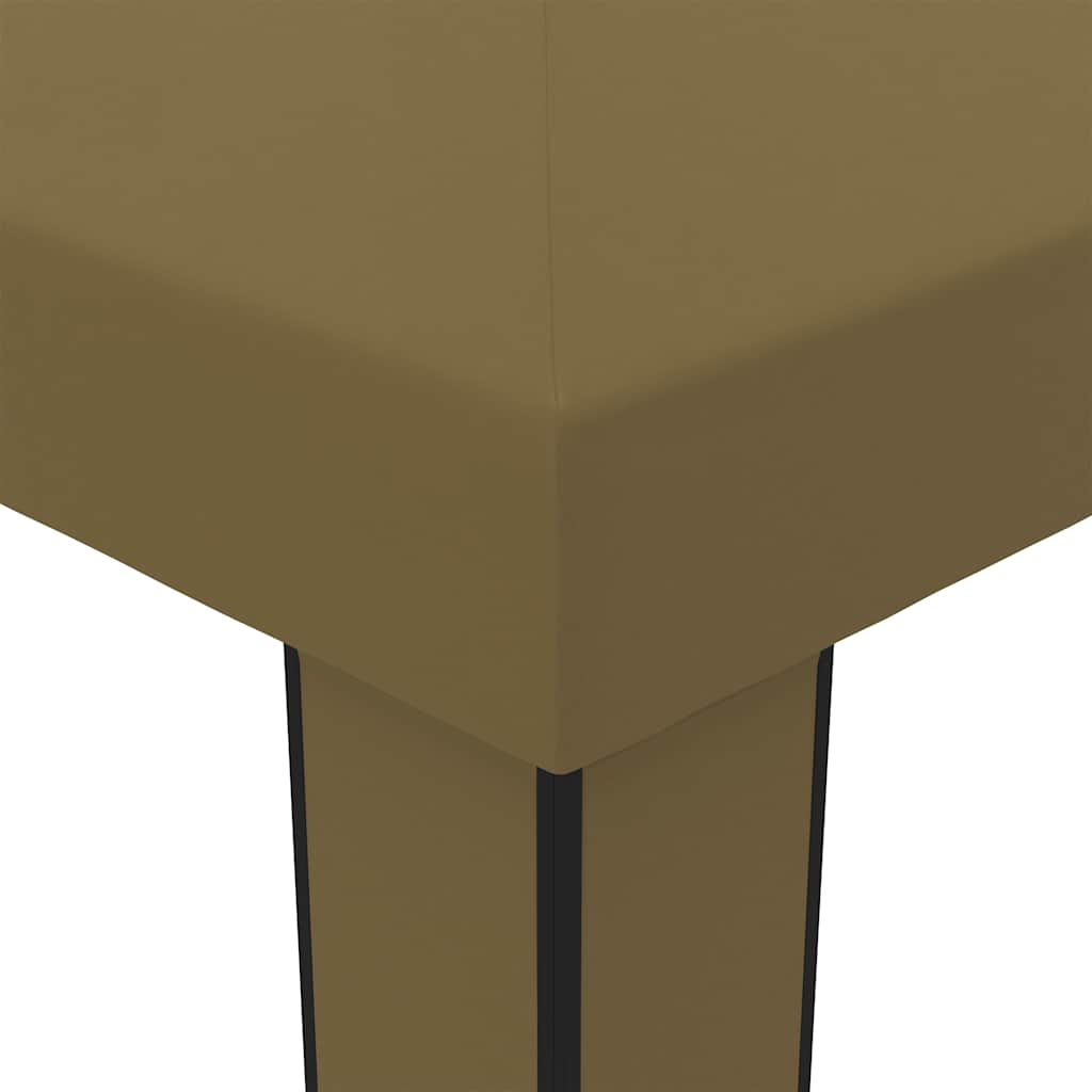 vidaXL Gazebo with Double Roof 3x6 m Taupe 180 g/m² 4