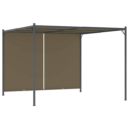 vidaXL Garden Pergola with Retractable Roof 3x3 m Taupe 180 g/m² 1