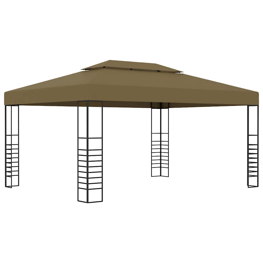 vidaXL Gazebo 3x4 m Taupe 180 g/m² 1