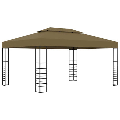 vidaXL Gazebo 3x4 m Taupe 180 g/m² 1
